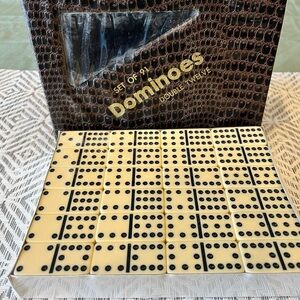 Brown Crocodile Pattern Domino Set